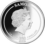 Pièce de monnaie en Argent 5 Dollars g 31.1 (1 oz) Millésime 2021 Harry Potter Samoa 2021 GREAT HALL