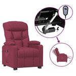vidaXL Fauteuil inclinable électrique Rouge bordeaux Tissu