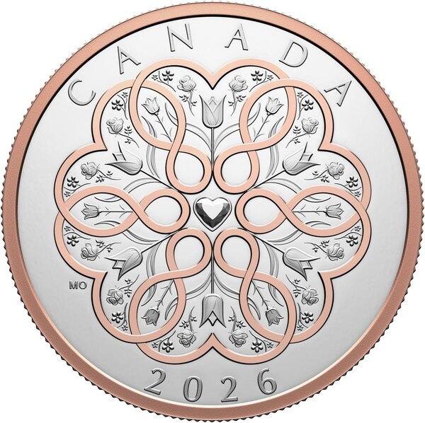 Pièce de monnaie en Argent 20 Dollars g 31.1 (1 oz) Millésime 2026 CELEBRATE LOVE