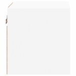 vidaXL Meuble TV mural avec lumières LED blanc 30x28 5x30 cm