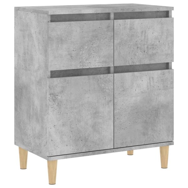 vidaXL Buffet Gris béton 60x35x70 cm Bois d'ingénierie