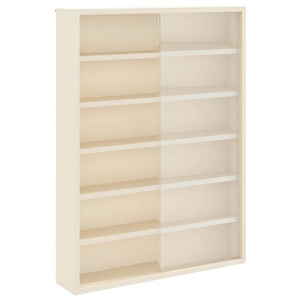 vidaXL Vitrine Murale avec étagère Beige 40 x 8 5 x 54 cm Contreplaqué