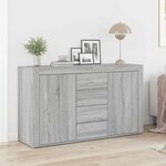 vidaXL Buffet Sonoma gris 120 x 36 x 69 cm Bois d'ingénierie