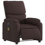 vidaXL Fauteuil de massage inclinable électrique Marron foncé Tissu