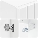 vidaXL Cabinet de Salle de Bain Mural Blanc 33 x 34 5 x 160 cm