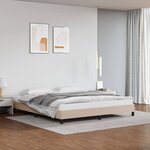 vidaXL Cadre de lit Cappuccino 160x200 cm Similicuir