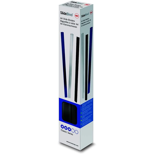 Lot de 25 Baguettes à relier 10mm noir GBC