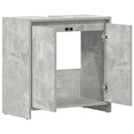 vidaXL Armoire de salle de bain Gris béton 60x33x61 cm Bois ingénierie