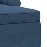 vidaXL Chaise lounge avec jupe Bleu 91 x 157 x 91 cm tissu