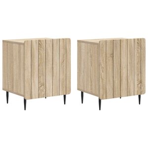 vidaXL Cabinet de chevet 2 Pièces Chêne Sonoma 43 x 34 5 x 52 cm