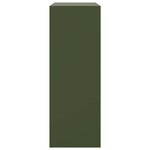 vidaXL Buffet vert olive 67x39x107 cm acier
