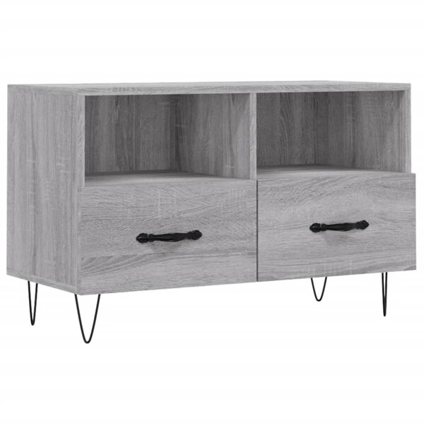 vidaXL Meuble TV Sonoma gris 80x36x50 cm Bois d'ingénierie