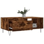 vidaXL Table basse Chêne fumé 90x50x36 5 cm Bois d'ingénierie