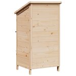 vidaXL Abri de jardin avec toit Naturel 59 5 x 56 x 113 5 cm