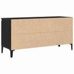 vidaXL Meuble TV Noir 102 x 35 x 50 cm Bois d'ingénierie