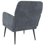 vidaXL Fauteuil Gris foncé 62x79x79 cm Velours