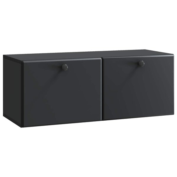 vidaXL Meuble TV mural 78 5 x 31 x 30 cm Noir Bois d'ingénierie