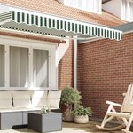 vidaXL Lambrequin de rechange pour 3 m Rayures vertes et blanches