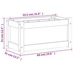 vidaXL Jardinière d'extérieur 60x31x31 cm bois de pin massif