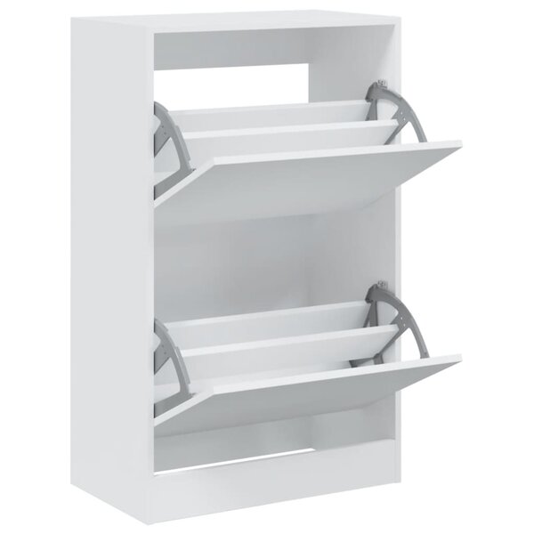 vidaXL Armoire à chaussures blanc 60x34x96 5 cm bois d'ingénierie
