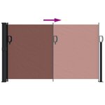 vidaXL Auvent latéral rétractable marron 120x300 cm