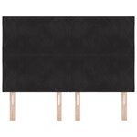 vidaXL Tête de Lit LED avec des lumières à LED Noir 144 cm Velours