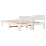 vidaXL Cadre de lit Blanc 140 x 200 cm Bois de pin massif