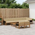 vidaXL Ensemble de canapés d'extérieur 9 Pièces Naturel et Beige