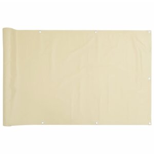 vidaXL Écran d'intimité de balcon crème 500x90 cm PVC