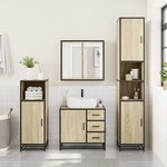 vidaXL Ensemble de meubles de salle de bain 2 Pièces chêne sonoma