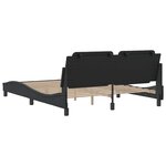 vidaXL Cadre de lit sans matelas Zadar noir 160x200 cm similicuir