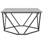 vidaXL Table basse Sonoma gris 80 x 80 x 45 cm