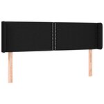 vidaXL Tête de lit à LED Noir 147x16x78/88 cm Tissu