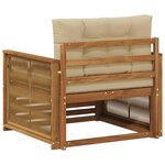 vidaXL Sofa de milieu extérieur Bois d'Acacia Massif Naturel