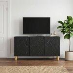 vidaXL Meuble TV 99 x 34 5 x 50 cm Noir Bois d'ingénierie