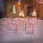 Ambiance Ensemble d'éclairage de Noël canne en bonbon 8 Pièces