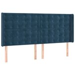 vidaXL Sommier à lattes de lit matelas et LED Bleu foncé 180x200 cm