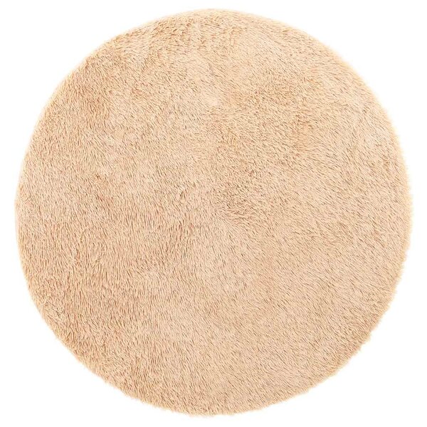 vidaXL Tapis Shaggy à poils longs NAVARRA beige 200x200 cm polyester