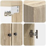 vidaXL Armoire Murale Chêne Sonoma 59 x 31 x 60 cm Bois d'ingénierie