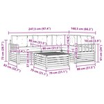 vidaXL Ensemble de canapés d'extérieur 6 pc Blanc et Beige Polyester
