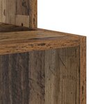 vidaXL Bureau d'ordi marron Bois ancien Bois d'ingénierie Taille moyenne