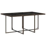 vidaXL Ensemble à manger de jardin et coussins 11 Pièces marron rotin