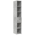 vidaXL Armoire de rangement mince gris béton 30x42 5x225 cm