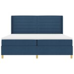Lit ressort vidaXL avec matelas et LED bleues 200x200 cm en tissu