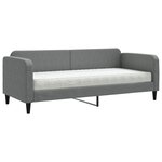 vidaXL Lit de jour avec matelas gris foncé 80x200 cm tissu