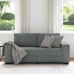 vidaXL Canapé à 2 places gris foncé 140 cm tissu