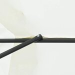 vidaXL Parasol de jardin Blanc et Noir 395 x 395 x 245 cm