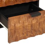 vidaXL Cabinet de chevet avec tiroir 2 Pièces Marron 40 x 33 x 46 cm
