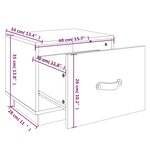 vidaXL Table de chevet Noir 40x34x35 cm Bois de pin solide