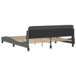 vidaXL Cadre de lit sans matelas gris foncé 180x200 cm tissu